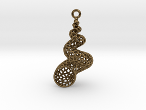 Turitella SeaShell Voronoi Cell Patterned in Natural Bronze