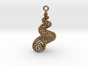 Turitella SeaShell Voronoi Cell Patterned in Natural Brass