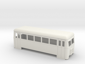 009 Short bogie railbus  in White Natural Versatile Plastic