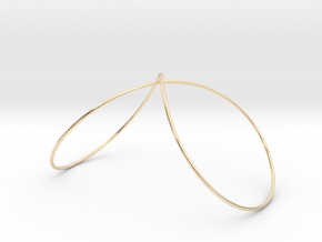 Infinity Wire Bangle in 14k Gold Plated Brass