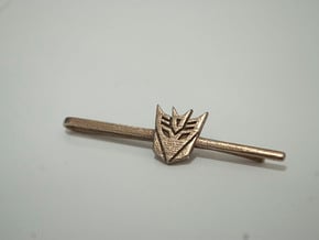 Transformers: Decepticons Tie Clip in Polished Bronzed Silver Steel