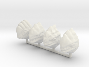 Fauxgan Headsculpts in White Natural Versatile Plastic