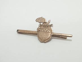 Totoro Tie Clip in Polished Bronzed Silver Steel
