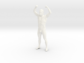 Bodybuilding man in 8cm Passed in White Processed Versatile Plastic