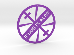 JESUS IS ALIVE in Purple Processed Versatile Plastic