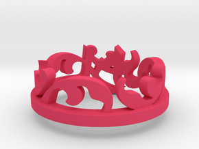 Sara Ring -steel Ring Size 8 in Pink Processed Versatile Plastic