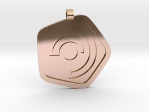 New Harmony Pendant | Flat Borders in 14k Rose Gold Plated Brass