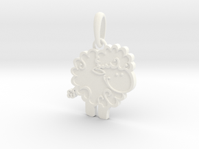 Little Lamb pendant in White Processed Versatile Plastic