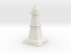 Bishop - Mini Chess Piece in White Natural Versatile Plastic