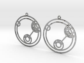 Lizzie - Earrings - Series 1 in Fine Detail Polished Silver