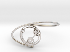 Lizzie - Bracelet Thin Spiral in Rhodium Plated Brass