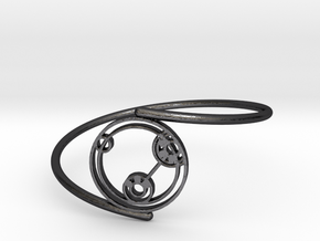 Lizzie - Bracelet Thin Spiral in Polished and Bronzed Black Steel