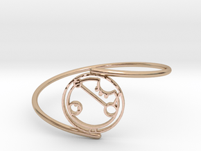 April - Bracelet Thin Spiral in 14k Rose Gold Plated Brass