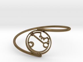 April - Bracelet Thin Spiral in Polished Bronze