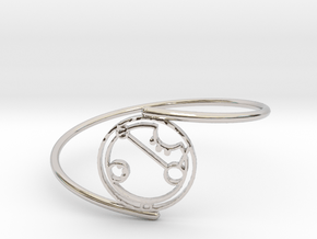 April - Bracelet Thin Spiral in Rhodium Plated Brass