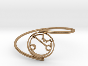 April - Bracelet Thin Spiral in Polished Brass