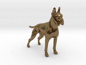 Red Fawn Boxer in Polished Bronze