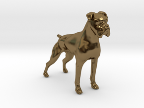 Brindle Boxer in Polished Bronze