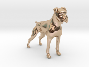 Brindle Boxer in 14k Rose Gold Plated Brass