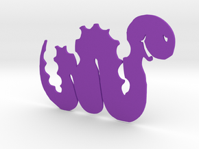 Smiling Worm in Purple Processed Versatile Plastic
