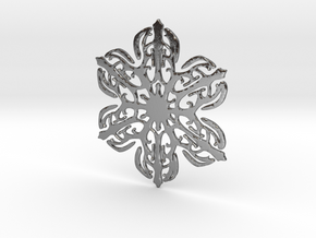 Snowflake Crystal in Polished Silver