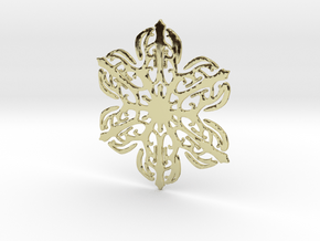 Snowflake Crystal in 18k Gold