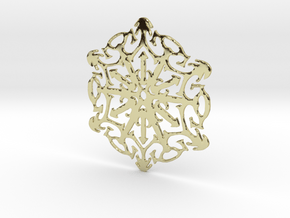 Snowflake Crystal in 18k Gold Plated Brass