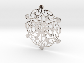 Snowflake Crystal in Rhodium Plated Brass