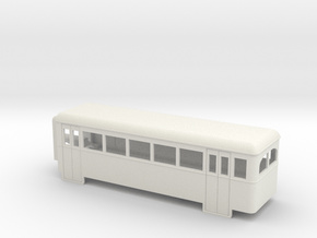 009 articulated railcar 5 window rear section in White Natural Versatile Plastic