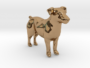 Brown Jack Russell Terrier in Polished Brass