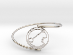 Ariana - Bracelet Thin Spiral in Rhodium Plated Brass