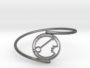 Ariana - Bracelet Thin Spiral in Polished Nickel Steel