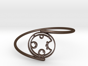 Carol - Bracelet Thin Spiral in Polished Bronze Steel