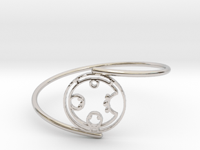 Carol - Bracelet Thin Spiral in Rhodium Plated Brass