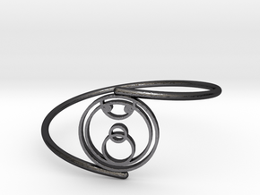 Joy - Bracelet Thin Spiral in Polished and Bronzed Black Steel
