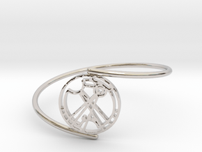 Ramisa - Bracelet Thin Spiral in Rhodium Plated Brass