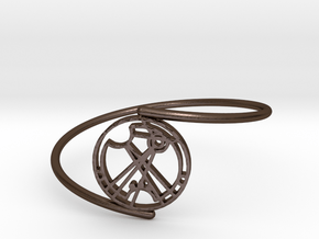 Ramisa - Bracelet Thin Spiral in Polished Bronze Steel
