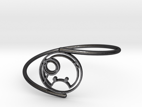 Shanna - Bracelet Thin Spiral in Polished and Bronzed Black Steel