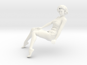 Lady sitting-012 scale 1/24 Passed in White Processed Versatile Plastic
