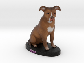 Custom Dog Figurine - Boo in Full Color Sandstone