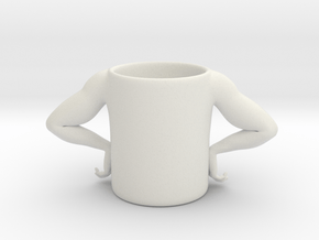 Strong Man Cup in White Natural Versatile Plastic