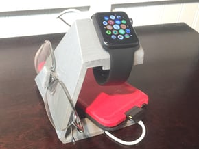 TRIO Apple Watch, iphone and Glasses Docking stati in White Natural Versatile Plastic
