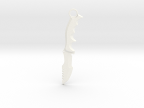 CS:GO hunting knife keychain in White Processed Versatile Plastic