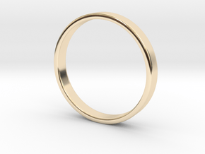 Simple Band Ring Size 6US/16.5mm EU in 14k Gold Plated Brass