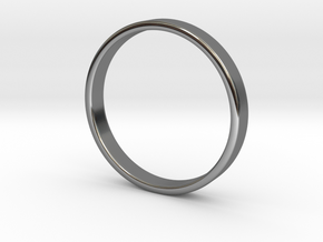 Simple Band Ring Size 6US/16.5mm EU in Fine Detail Polished Silver