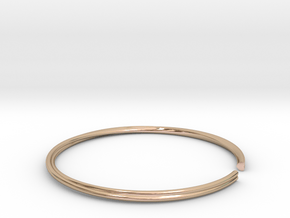Mobius Hearts Bangle in 14k Rose Gold Plated Brass
