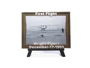 'First Flight' 3D Relief Framed Micro-Painting in Full Color Sandstone