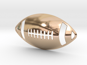 3D Football Pendant in 14k Rose Gold Plated Brass