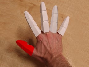 Iron Man Thumb Finger in White Natural Versatile Plastic