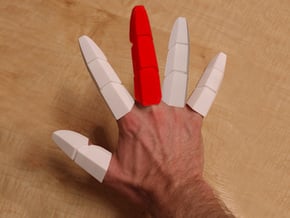 Iron Man Middle Finger in White Natural Versatile Plastic